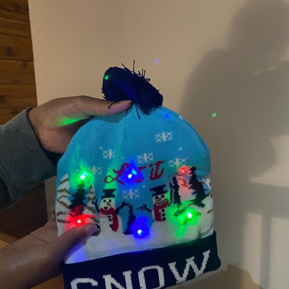 Let it Snow Glow Winter Hat for Kids and Adults - Picture 4 of 8